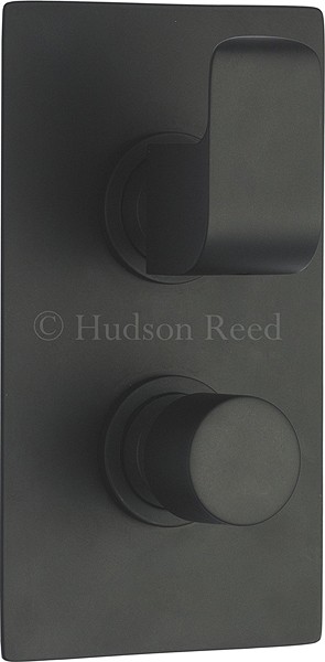 Twin Concealed Thermostatic Shower Valve (Black). technical image
