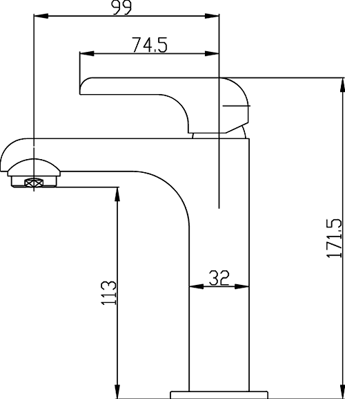 Basin Mixer & Bath Filler Tap Set (Chrome). technical image