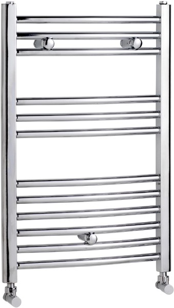 Curved Towel Rail (Chrome). 500x760mm. 1431 BTU. technical image