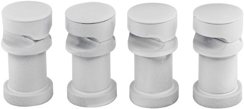 4 x Revive Horizontal Radiator Brackets (white). technical image