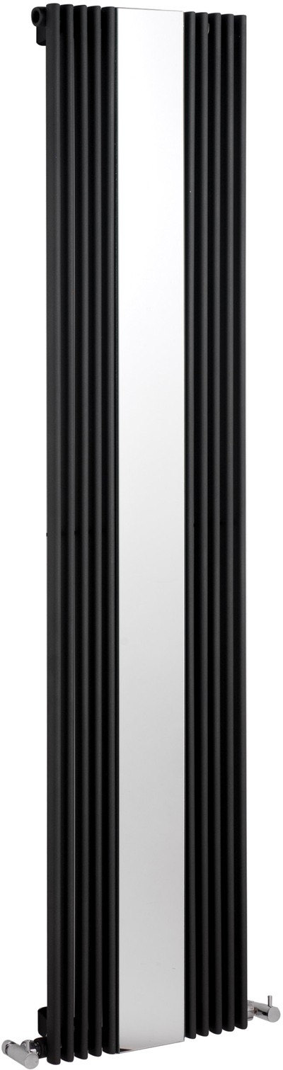 Anthracite Keida radiator with mirror.  1800 x 420mm. 3591 BTU. technical image