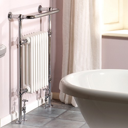 Marquis heated towel rail (chrome). 640x945mm. 3520 BTU technical image