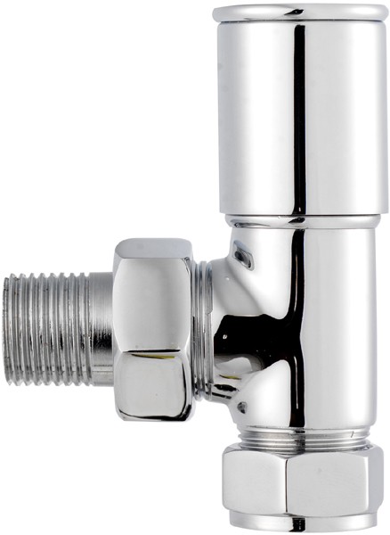Modern Angled Radiator Valves (Pair). technical image