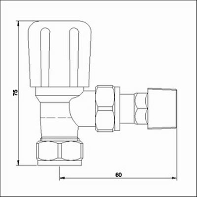 Angled Radiator Valves (pair) technical image