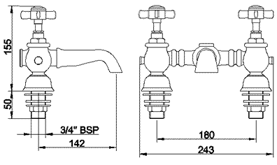 Bath Filler (Chrome) technical image