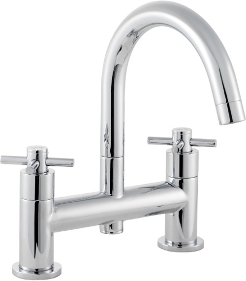 Deck Mounted Bath Filler With Swivel Spout. technical image