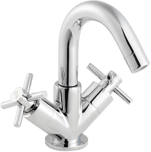 Mono Basin Mixer With Free Push Button Basin Waste. technical image
