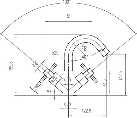 Mono Basin Mixer With Free Push Button Basin Waste. technical image