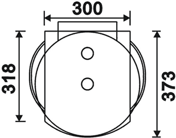 Freestanding Vanity Basin. 300x373mm. technical image