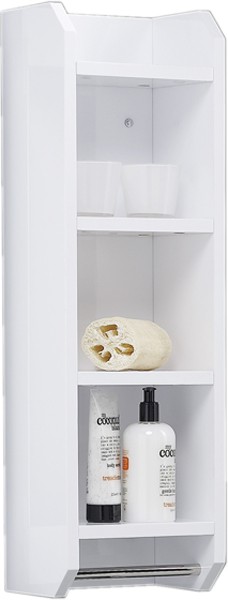 Bathroom Shelves Unit (White).  Size 250x800mm. technical image