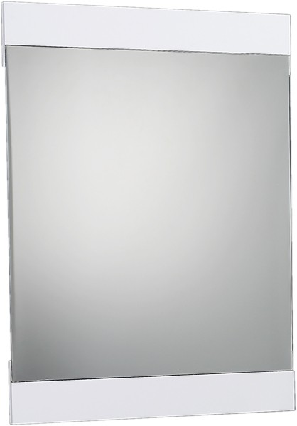 Bathroom Mirror With White Frame.  Size 600x800mm. technical image