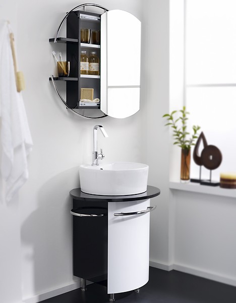 Bathroom Furniture Pack (Black Granite Worktop). technical image