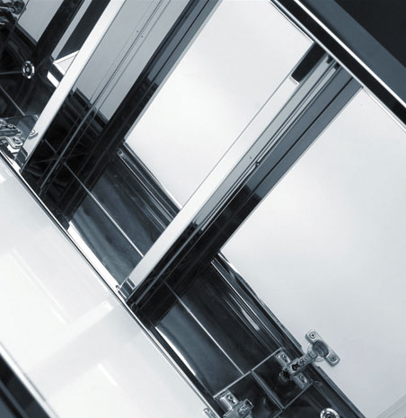 Baltimore stainless steel mirror bathroom cabinet. technical image