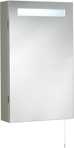 Consul Mirror Bathroom Cabinet & Light. 390x650mm. technical image