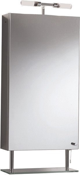 Rossini Bathroom Cabinet With Lights. 377x736mm. technical image