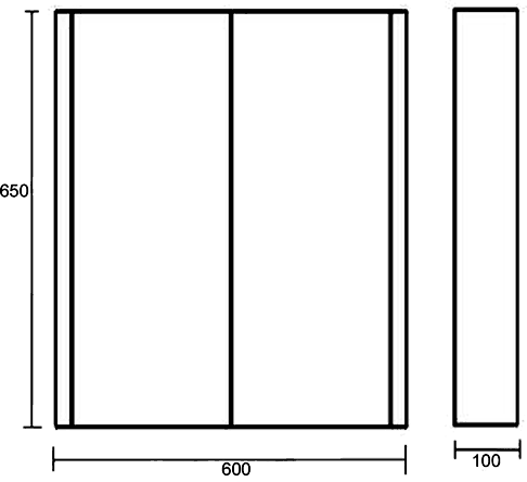 Bathroom Furniture Set (White). technical image