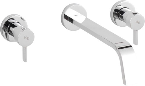 3 Tap Hole Wall Mounted Basin Mixer Tap. technical image