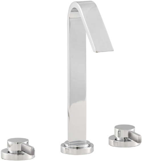 3 Tap hole Bath Mixer with swivel spout. technical image