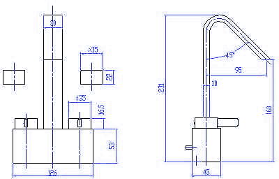 Mono Basin Mixer with pop up waste and swivel spout. technical image