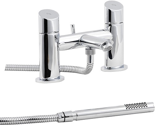 Bath Shower Mixer with Shower Kit. technical image