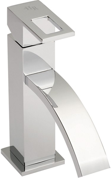 Basin Tap With Push Button Waste (Chrome). technical image