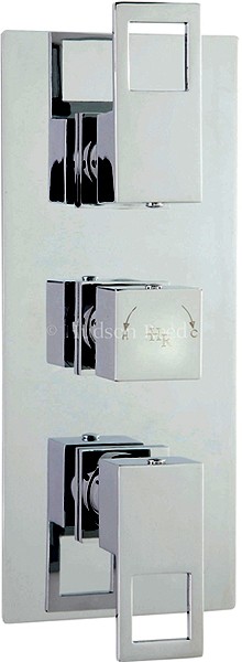 Triple Concealed Thermostatic Shower Valve (Chrome). technical image