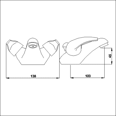 Mono basin mixer tap + Free pop up waste technical image
