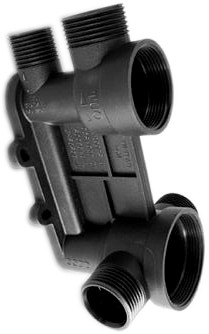 Twin Concealed Thermostatic Shower Valve, Polymer With ABS Trim Set. technical image