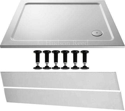 Easy Plumb Rectangular Shower Tray. 1000x800x40mm. technical image