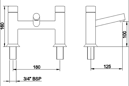 Bath filler technical image