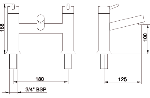Bath filler technical image