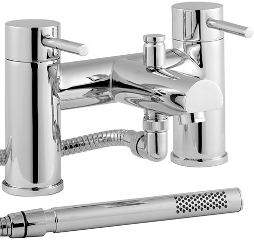 Bath Shower Mixer Tap With Shower Kit & Wall Bracket. technical image