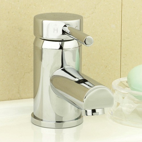 Mono Basin Mixer Tap With Pop Up Waste. technical image