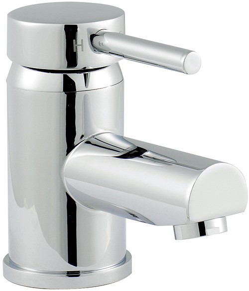 Eco Click Mono Basin Mixer Tap With Pop Up Waste. technical image