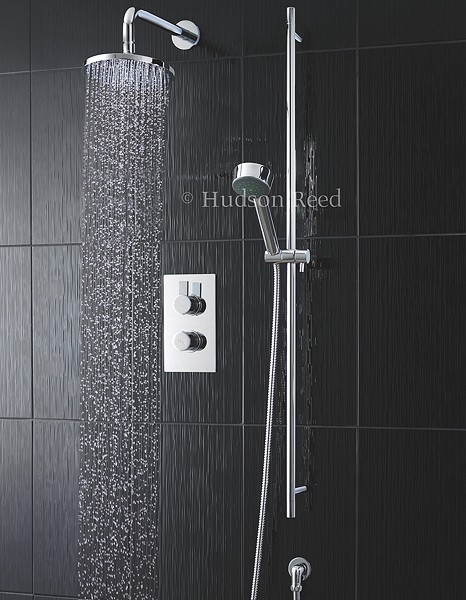 3/4" Thermostatic Shower Valve, Diverter, Head & Slide Rail. technical image
