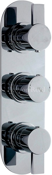 Triple Concealed Thermostatic Shower Valve (Chrome). technical image