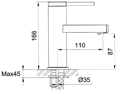 Basin Mixer & Bath Filler Tap Set (Chrome). technical image