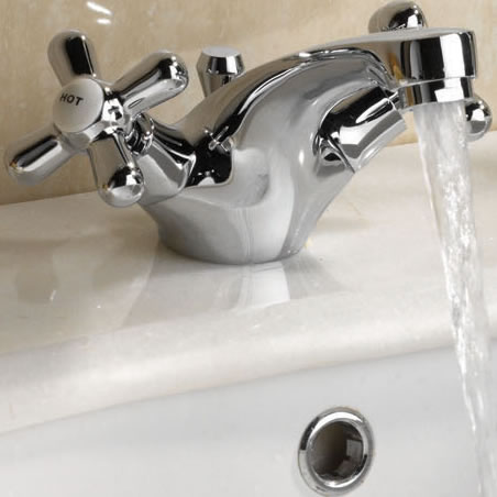Mono Basin Mixer + Pop Up Waste (Chrome) technical image