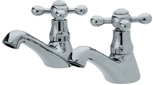 Basin Taps (Pair, Chrome) technical image