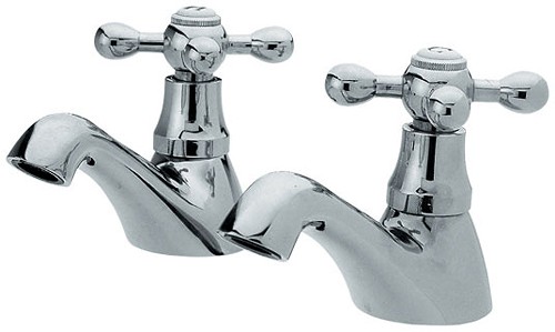 Bath taps (Pair, Chrome) technical image