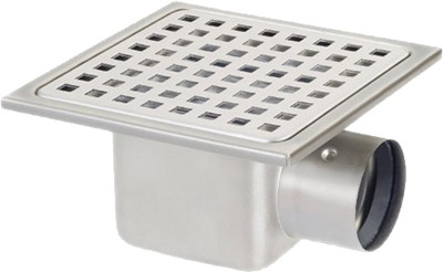 Stainless Steel Gully With Side Outlet. Low Profile.150x150x60mm technical image