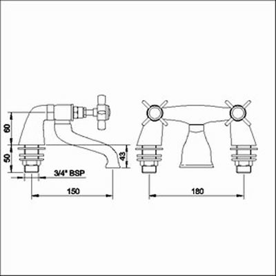 Bath filler (Gold, Special Order) technical image