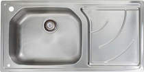Astracast Sink Echo 1.0 bowl stainless steel kitchen sink with right hand drainer.