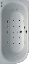 Aquaestil Metauro2 Eclipse Corner Whirlpool Bath & Panel. 24 Jet. Left.