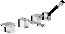 Bristan G-Type 4 Tap Hole Bath Shower Mixer Tap With Shower Kit (Chrome).