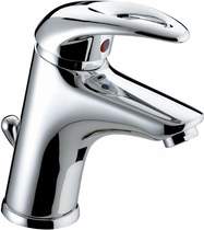 Bristan Java Eco-Click Mono Basin Mixer Tap With Pop Up Waste (Chrome).