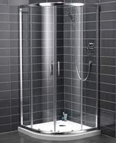 Bristan Java 900mm Quadrant Shower Enclosure With Sliding Doors (Silver).