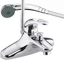 Bristan Java Single Lever Bath Shower Mixer Tap With Shower Kit (Chrome).