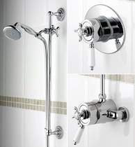 Bristan 1901 Traditional Thermostatic Shower Valve And Slide Rail, Chrome.