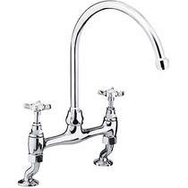 Bristan 1901 Bridge Sink Mixer Tap, Chrome Plated.